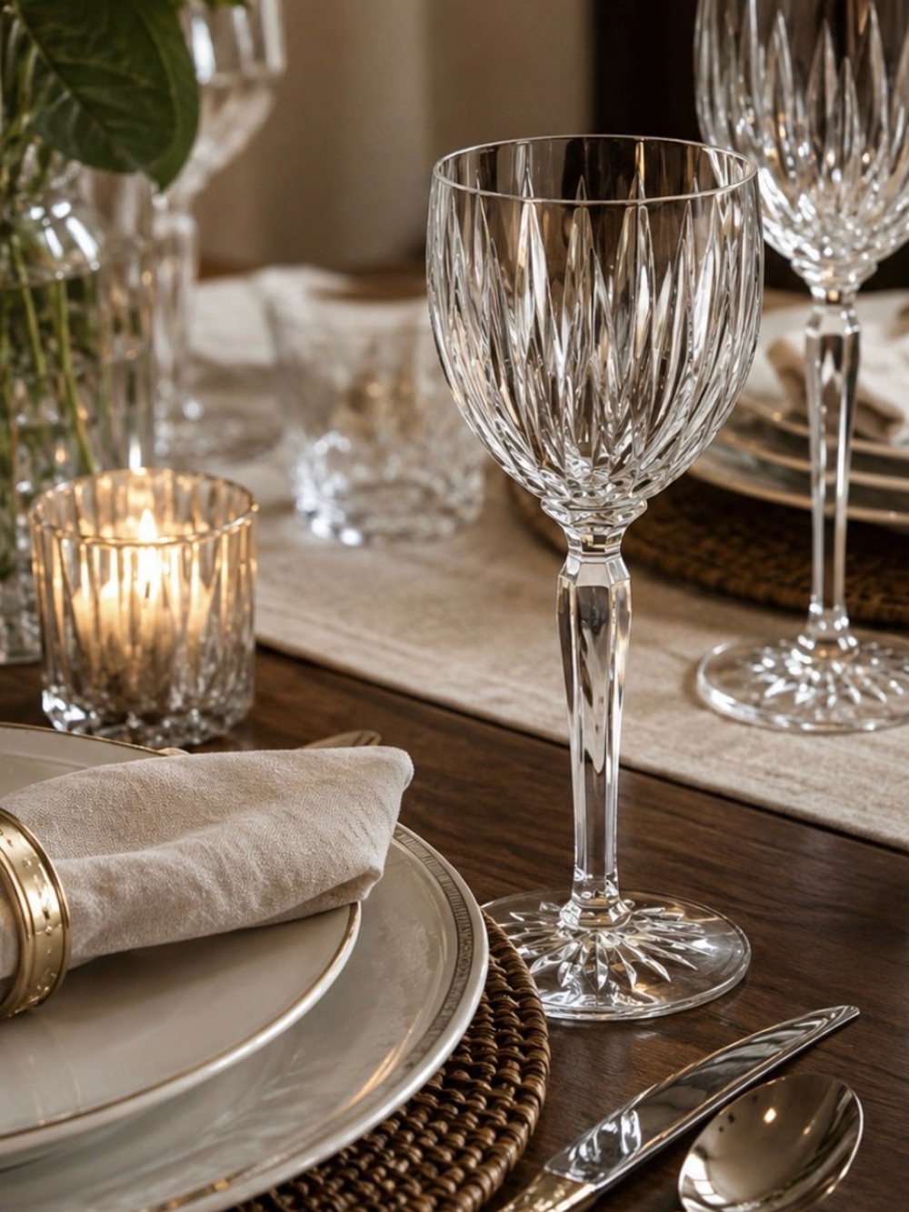 Cristal d'Arques Classic crystal, 4 wine glasses.
